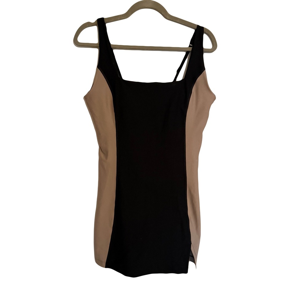 YPB Abercrombie Active Dress Black Tan Colorblock Built-in Shorts Large Tennis